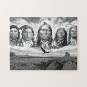 Native Americans Beroemde Indiase Chiefs Horizonta Legpuzzel