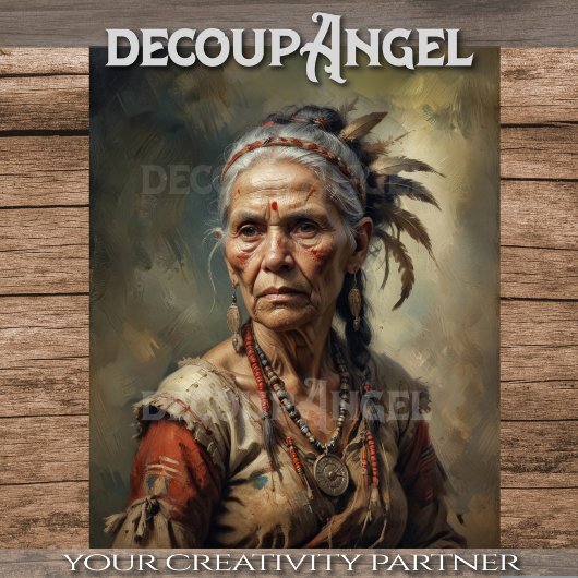 Native Americans Bewaarder van Wijsheid Decoupage Tissuepapier