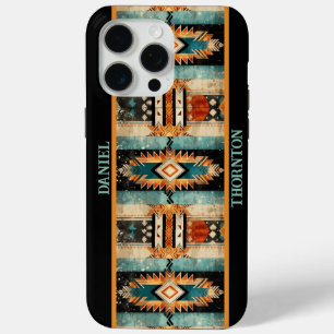 Native Amerikaans Aztec ontwerp gepersonaliseerd iPhone 15 Pro Max Hoesje