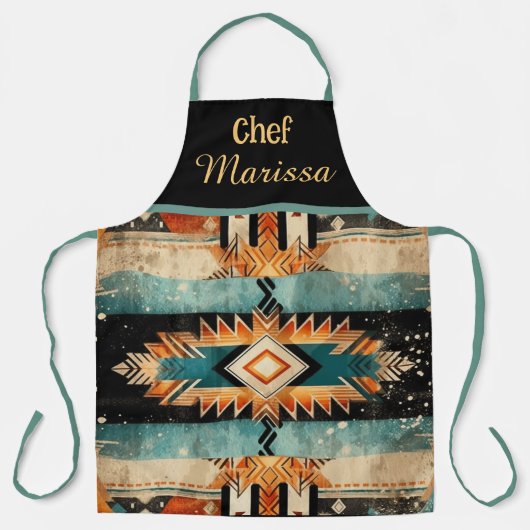 Native Amerikaans zuidwestelijk ontwerp gepersonal Schort (Voorkant)