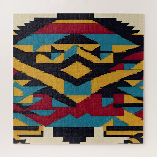 Native Amerikaanse Abstracte Tribute 01 Legpuzzel (Horizontaal)