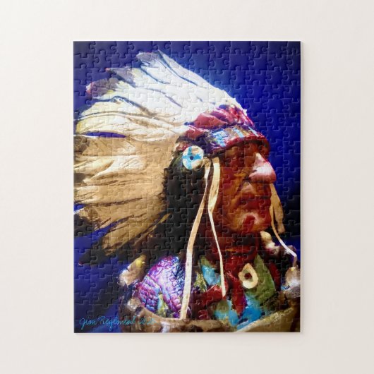 Native Amerikaanse Hoofd Puzzel (Verticaal)