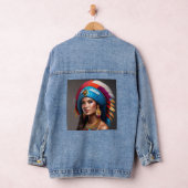 NATIVE AMERIKAANSE INDIASE VROUW Denim jean jas Jacket (Hangar)