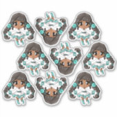 Native Amerikaanse meisjes Sticker (Voorkant)