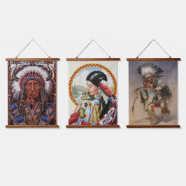 Native Amerikaanse muur hangende wandtapijt set va Hangend Wandkleed