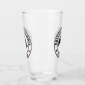 Native Amerikaanse Rode Zwart Wit Haida Art Zalm Glas (Links)