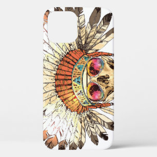 Native Amerikaanse schedel Mode Illustratie iPhone 12 Hoesje