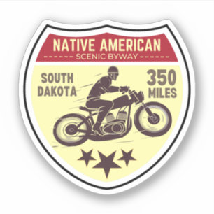 Native Amerikaanse schilderachtig byway Motorcycle Sticker