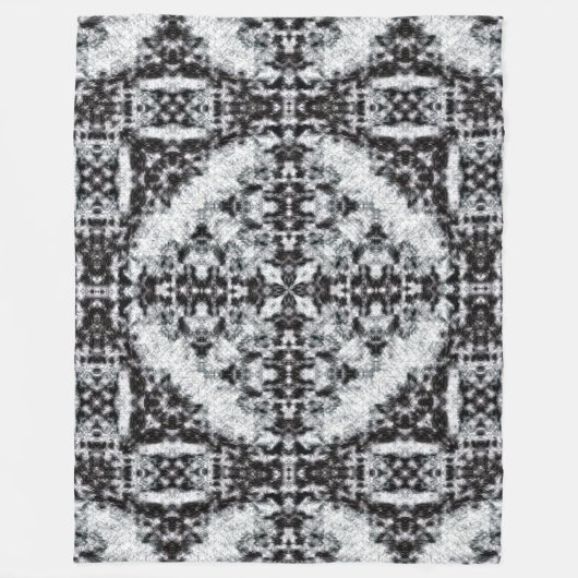 Native Apache Warrior Ceremonial Quilt Pattern Fleece Deken (Voorkant)