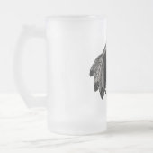 Native Art Beer Mok Wildlife Art Metis Glass Mok (Links)