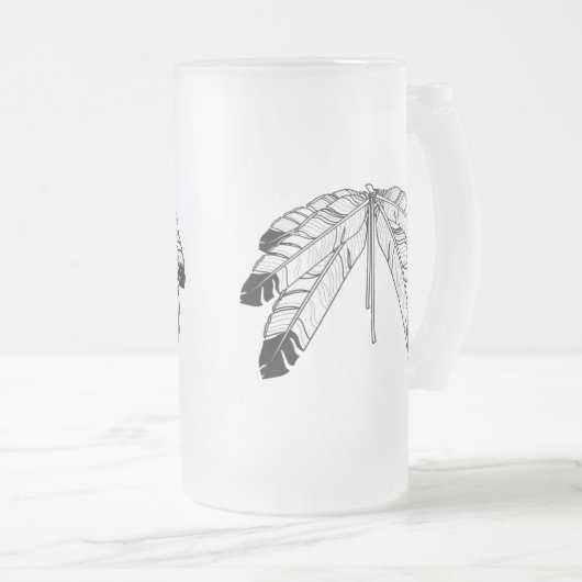 Native Art Beer Mok Wildlife Art Metis Glass Mok (Voorkant rechts)