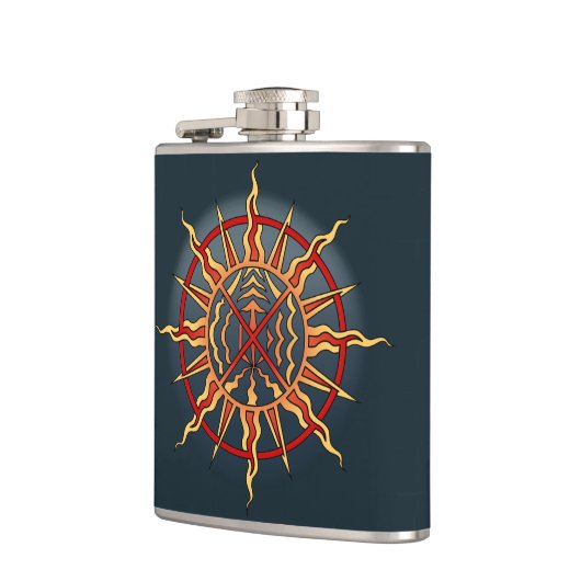 Native Art Flask Spirituele Native Art Flasks - Ge Heupfles (Links)