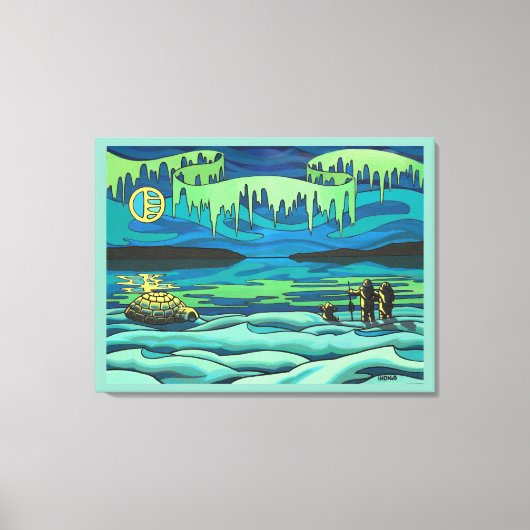 Native Art Painting Print Inuit Liefde Canvas Prin (Voorkant)