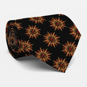 Native Art Stropdassen Tribal Sun Spirituele Art N
