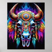 Native Bison Skull-Poster Poster (Voorkant)