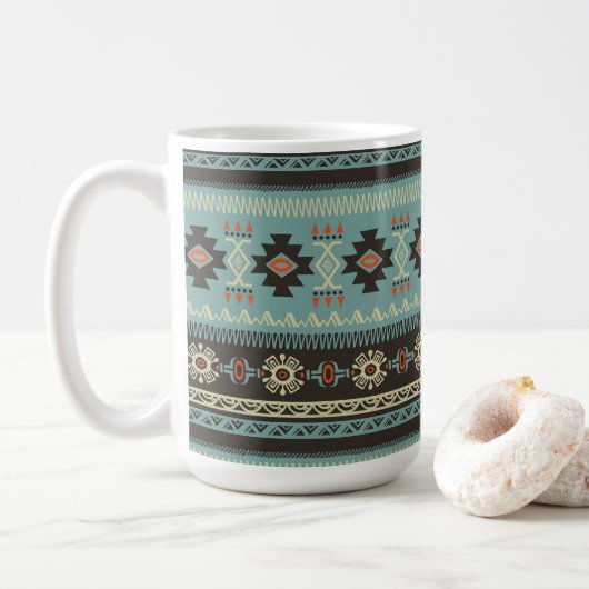 Native Blanket Pattern Koffiemok (Met donut)