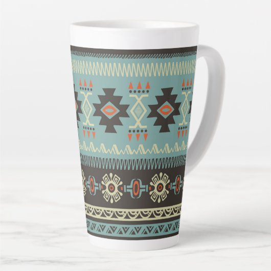 Native Blanket Pattern Latte Mok (Rechterhoek)