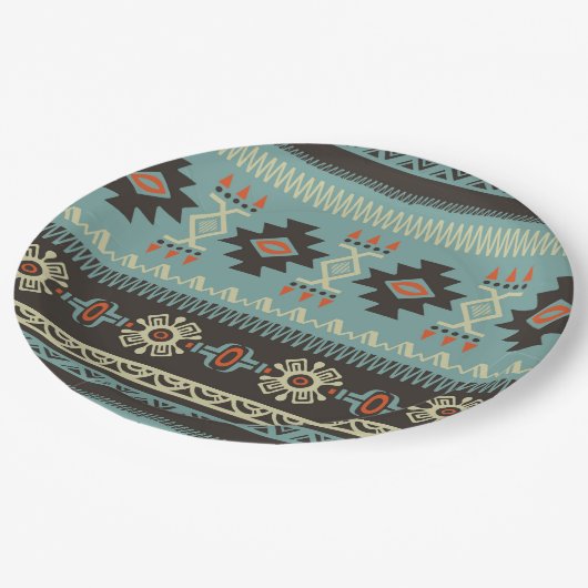 Native Blanket Pattern Papieren Bordje (Gekanteld)