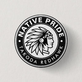 Native Chief Logo Native Pride Persoonlijke Naam Ronde Button 3,2 Cm