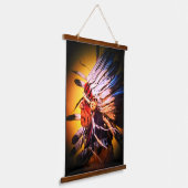 Native Chief Wood Topped Wall Tapestry Hangend Wandkleed (Gebogen)