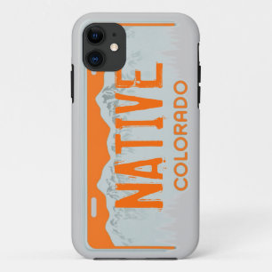 Native Colorado sinaasappel licence bord iphone 5 11 Hoesje