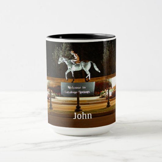 Native Dancer Horse Statue Saratoga Coffee Mok (Midden)