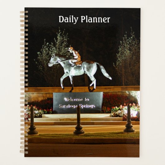 Native Dancer Horse Statue Saratoga Daily Planner (Voorkant)