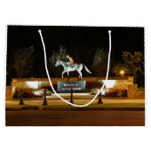 Native Dancer Horse Statue Saratoga Gift Bag Groot Cadeauzakje (Achterkant)