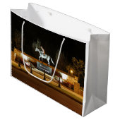 Native Dancer Horse Statue Saratoga Gift Bag Groot Cadeauzakje (Voorkant Gekanteld)