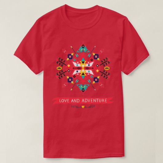 Native Decorative Red T-shirt (Design voorkant)