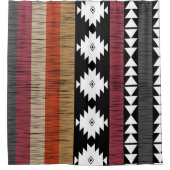 Native Ethnic Colorful Lines Patroon Douchegordijn (Voorkant)