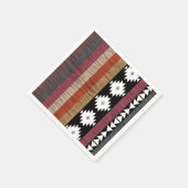 Native Ethnic Colorful Lines Patroon Servet (Hoek)