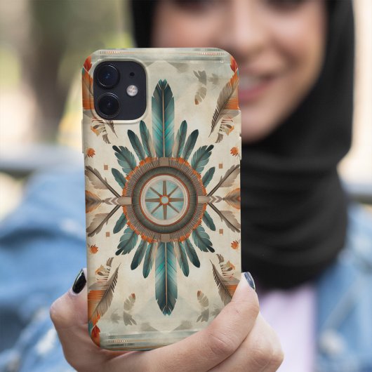 Native Feather Retro Dream Catcher Pattern Case-Mate iPhone Case