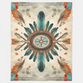  Native Feather Retro Dream Catcher Pattern Fleece Deken (Voorkant)