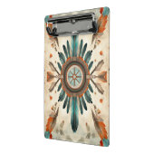  Native Feather Retro Dream Catcher Pattern Mini Klembord (Angled2)