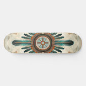  Native Feather Retro Dream Catcher Pattern Skateboard (Horizontaal)