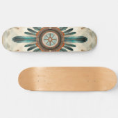  Native Feather Retro Dream Catcher Pattern Skateboard (Horizontaal)
