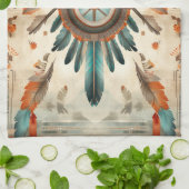 Native Feather Retro Dream Catcher Pattern Theedoek (Gevouwen)