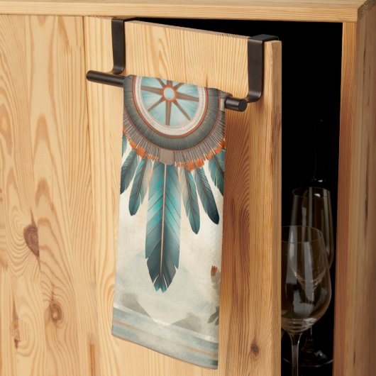 Native Feather Retro Dream Catcher Pattern Theedoek (Derde Gevouwen)