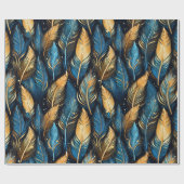Native Feathers Pattern Tribal Boho Inheems Cadeaupapier (Vlak)