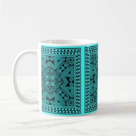 Native Hmong Hill Tribe Pattern Koffiemok (Links)