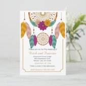 Native Inspired Dreamcatcher Wedding Invitation (Debout devant)