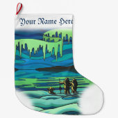 Native Kerstmis Stockings Personalized Stockings Grote Kerstsok (Voorkant)