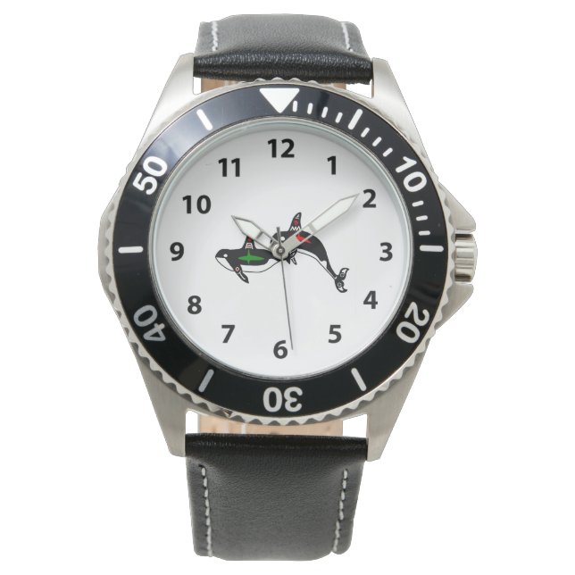 Native Killer Whales Watch Horloge (Voorkant)