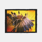 Native Kiowa "Morning sky" original art Fleece Deken (Voorkant (Horizontaal))