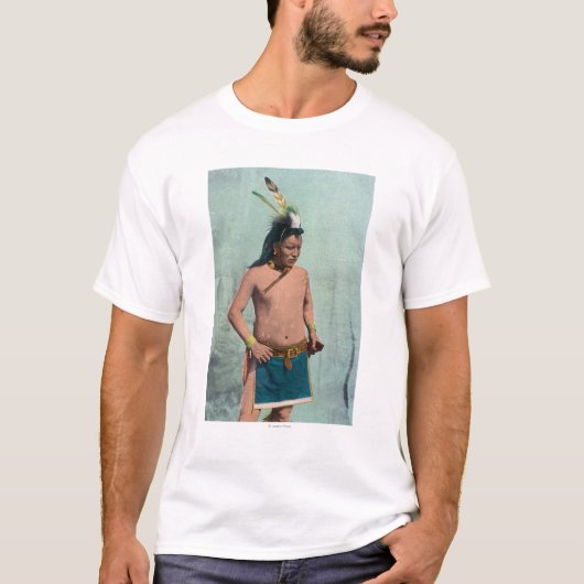 Native Man Named Lone Elk T-shirt (Voorkant)