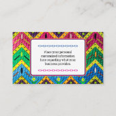 Native Mexicaanse Colorful Abstract Design Visitekaartje (Achterkant)
