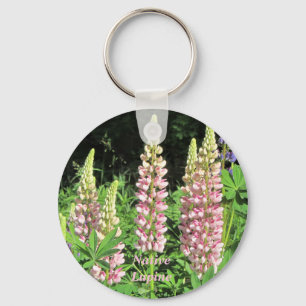 Native Minnesota Pink Lupine Sleutelhanger