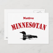 Native Minnesotan Briefkaart (Voorkant / Achterkant)