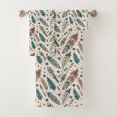 Native Motif Towel Elegant Tribal Bath Accent (En situation)